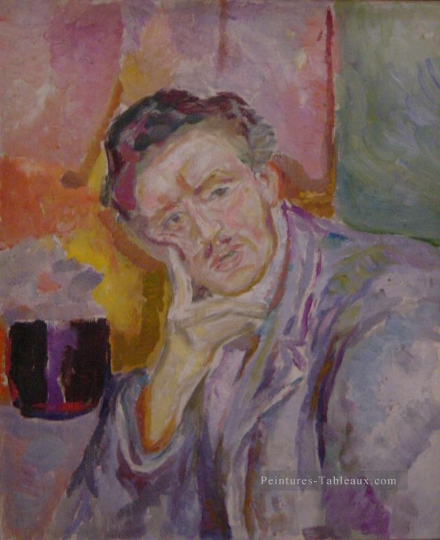 portrait de soi avec la main sous la joue Edvard Munch Peintures à l'huile